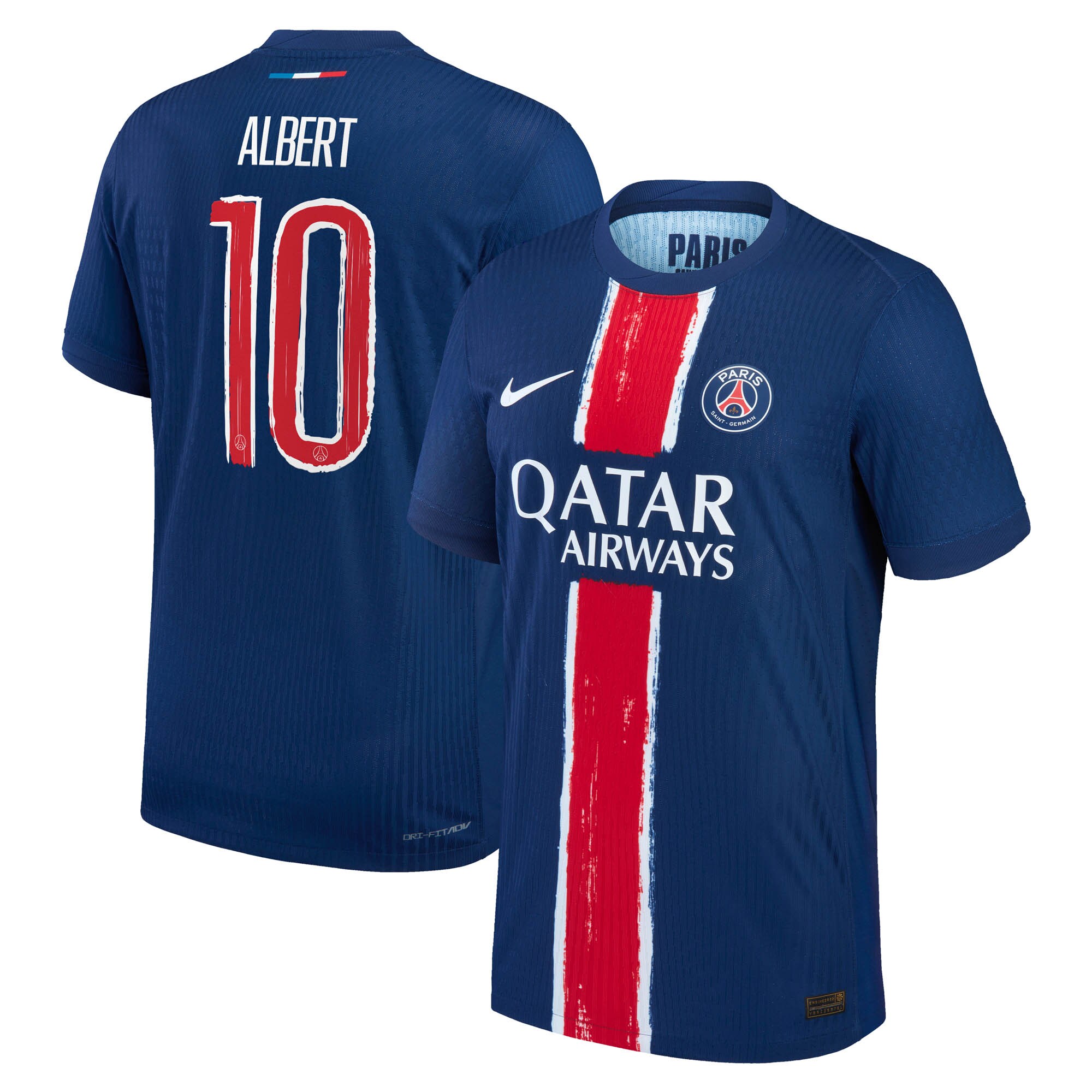 maillot domicile match psg nike dri-fit adv 2425 avec flocage albert 10 Série | Maillots et Vêtements PSG Exclusifs sur PSG Shop