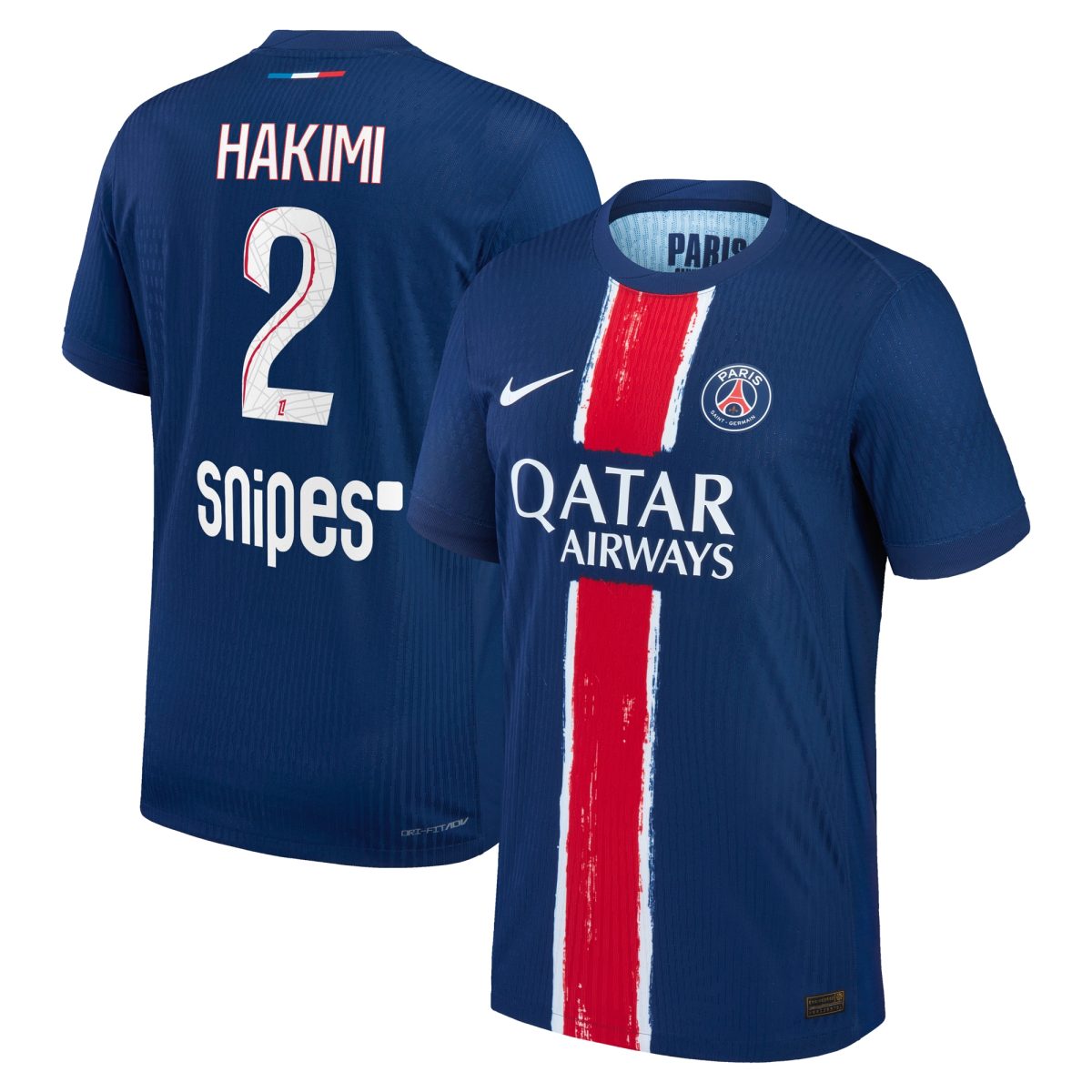 maillot domicile match psg nike dri-fit adv 2425 avec flocage hakimi 2 Série | Maillots et Vêtements PSG Exclusifs sur PSG Shop