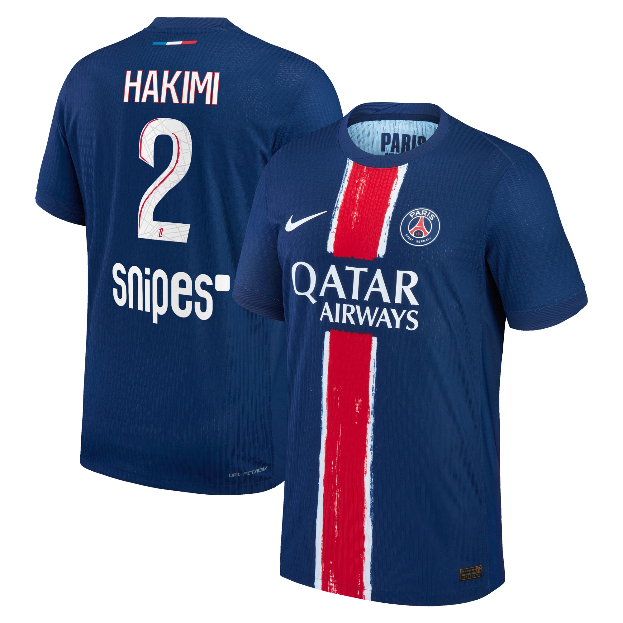 maillot domicile match psg nike dri-fit adv 2425 avec flocage hakimi 2 Série | Maillots et Vêtements PSG Exclusifs sur PSG Shop