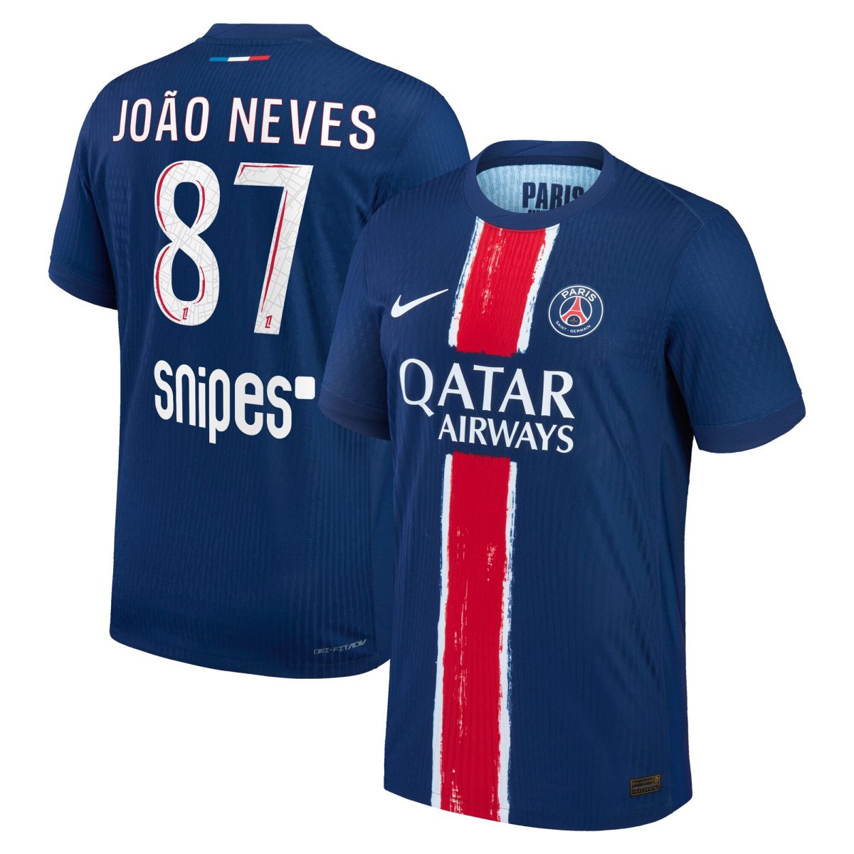 maillot domicile match psg nike dri-fit adv 2425 avec flocage joao neves 87 Série | Maillots et Vêtements PSG Exclusifs sur PSG Shop