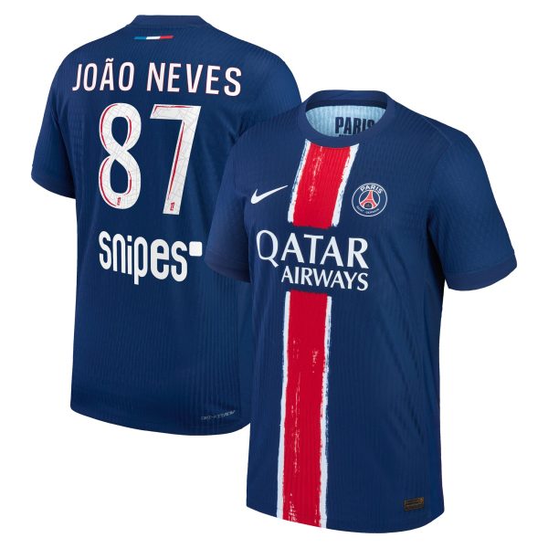 maillot domicile match psg nike dri-fit adv 2425 avec flocage joao neves 87 Série | Maillots et Vêtements PSG Exclusifs sur PSG Shop
