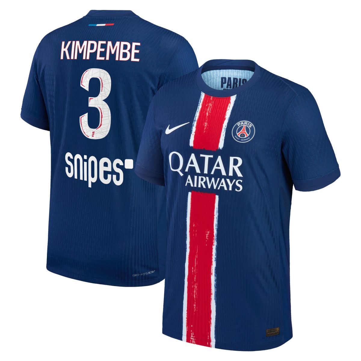 maillot domicile match psg nike dri-fit adv 2425 avec flocage kimpembe 3 Série | Maillots et Vêtements PSG Exclusifs sur PSG Shop
