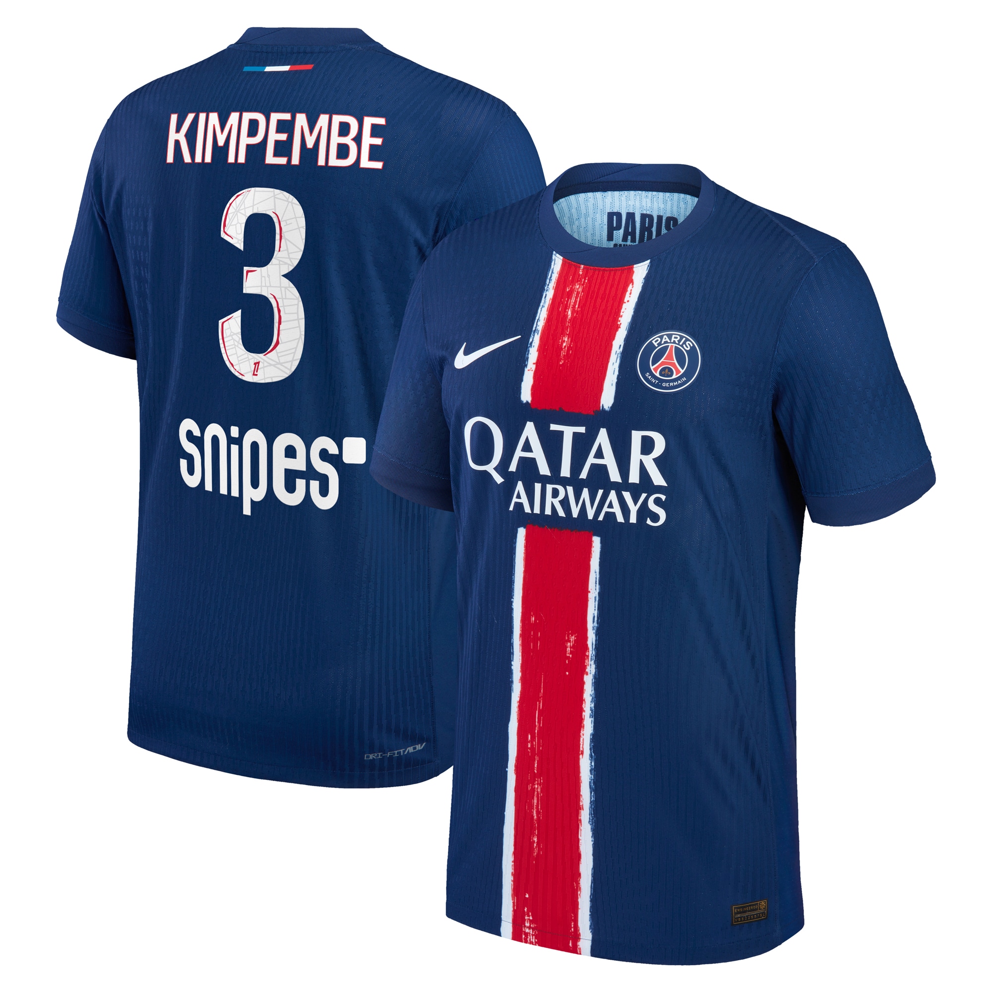 maillot domicile match psg nike dri-fit adv 2425 avec flocage kimpembe 3 Série | Maillots et Vêtements PSG Exclusifs sur PSG Shop