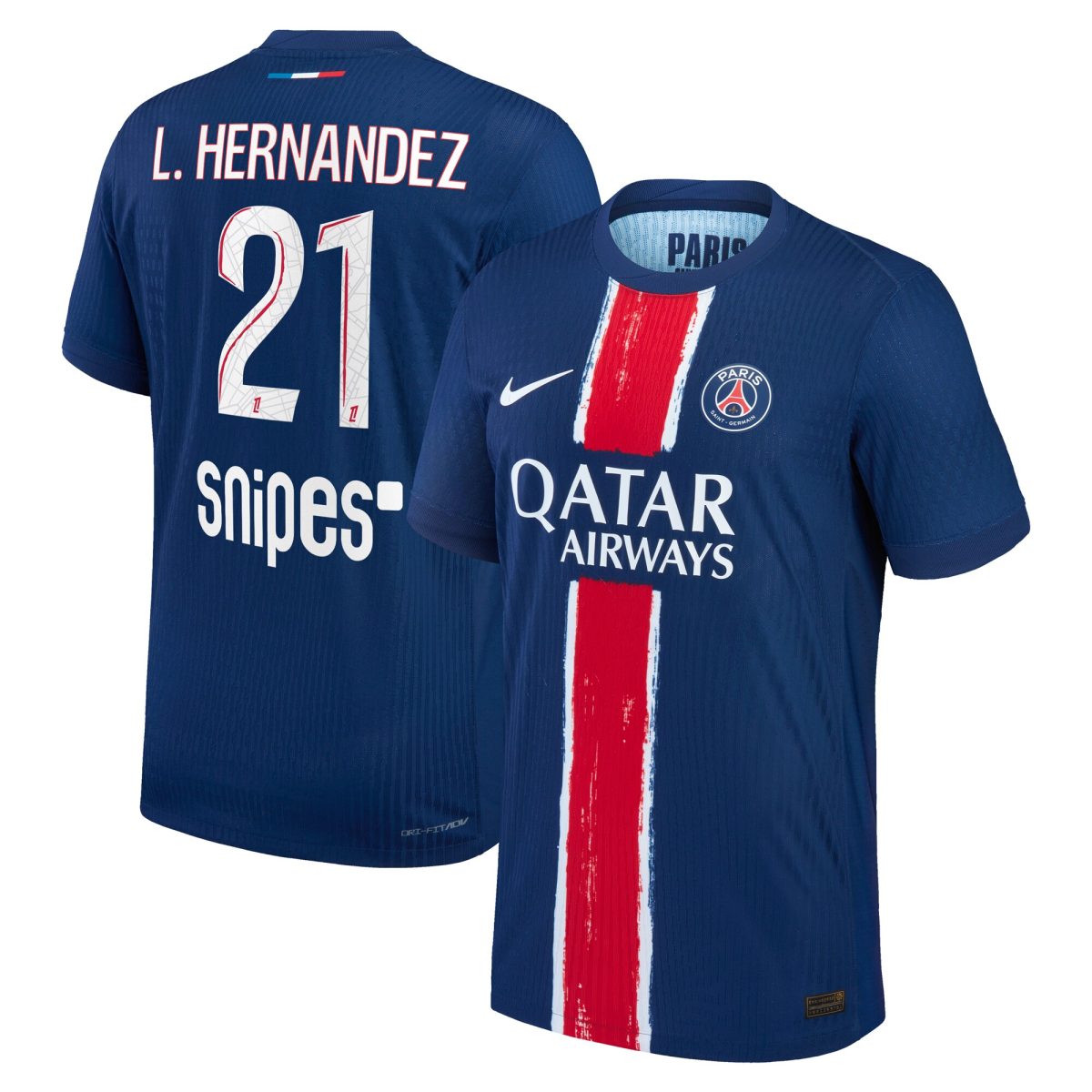 maillot domicile match psg nike dri-fit adv 2425 avec flocage l.hernandez 21 Série | Maillots et Vêtements PSG Exclusifs sur PSG Shop