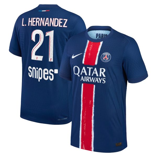 maillot domicile match psg nike dri-fit adv 2425 avec flocage l.hernandez 21 Série | Maillots et Vêtements PSG Exclusifs sur PSG Shop