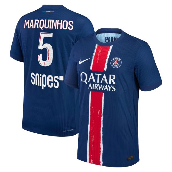 maillot domicile match psg nike dri-fit adv 2425 avec flocage marquinhos 5 Série | Maillots et Vêtements PSG Exclusifs sur PSG Shop