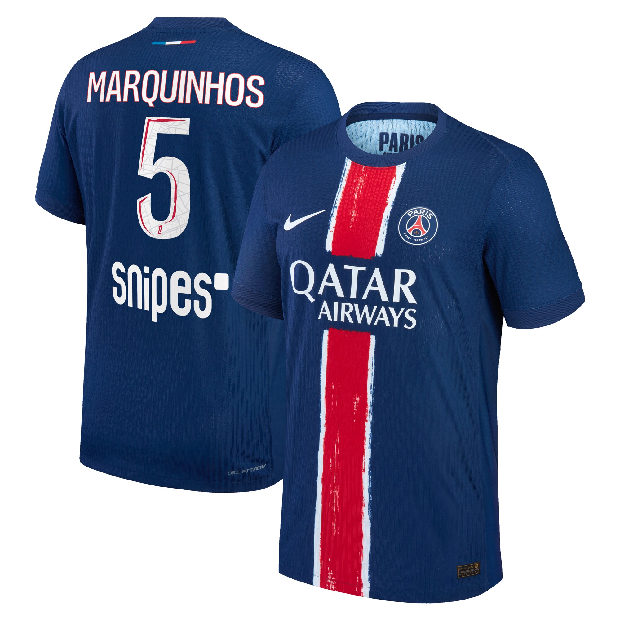 maillot domicile match psg nike dri-fit adv 2425 avec flocage marquinhos 5 Série | Maillots et Vêtements PSG Exclusifs sur PSG Shop