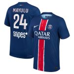 maillot domicile match psg nike dri-fit adv 2425 avec flocage mayulu 24 Série | Maillots et Vêtements PSG Exclusifs sur PSG Shop