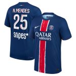 maillot domicile match psg nike dri-fit adv 2425 avec flocage n.mendes 25 Série | Maillots et Vêtements PSG Exclusifs sur PSG Shop