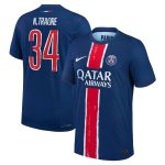 maillot domicile match psg nike dri-fit adv 2425 avec flocage n.traore 34 Série | Maillots et Vêtements PSG Exclusifs sur PSG Shop