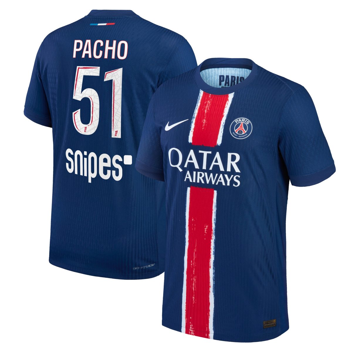 maillot domicile match psg nike dri-fit adv 2425 avec flocage pacho 51 Série | Maillots et Vêtements PSG Exclusifs sur PSG Shop