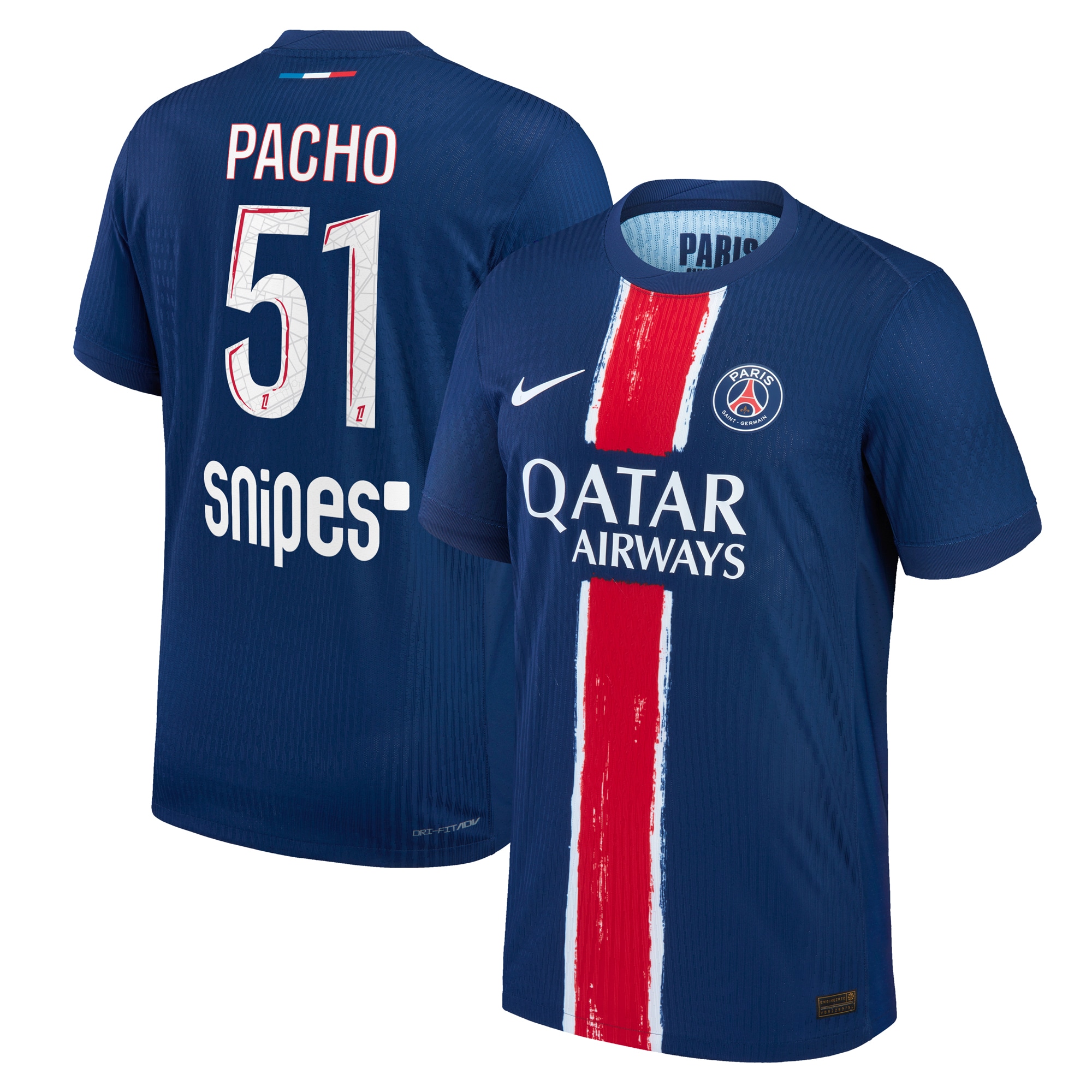 maillot domicile match psg nike dri-fit adv 2425 avec flocage pacho 51 Série | Maillots et Vêtements PSG Exclusifs sur PSG Shop