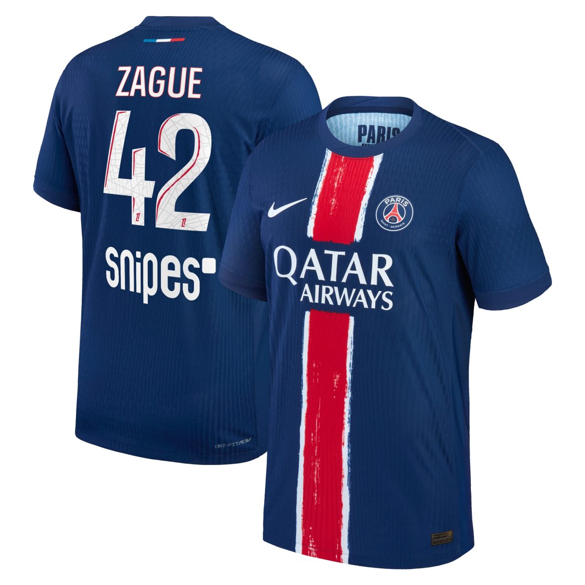 maillot domicile match psg nike dri-fit adv 2425 avec flocage zague 42 Série | Maillots et Vêtements PSG Exclusifs sur PSG Shop