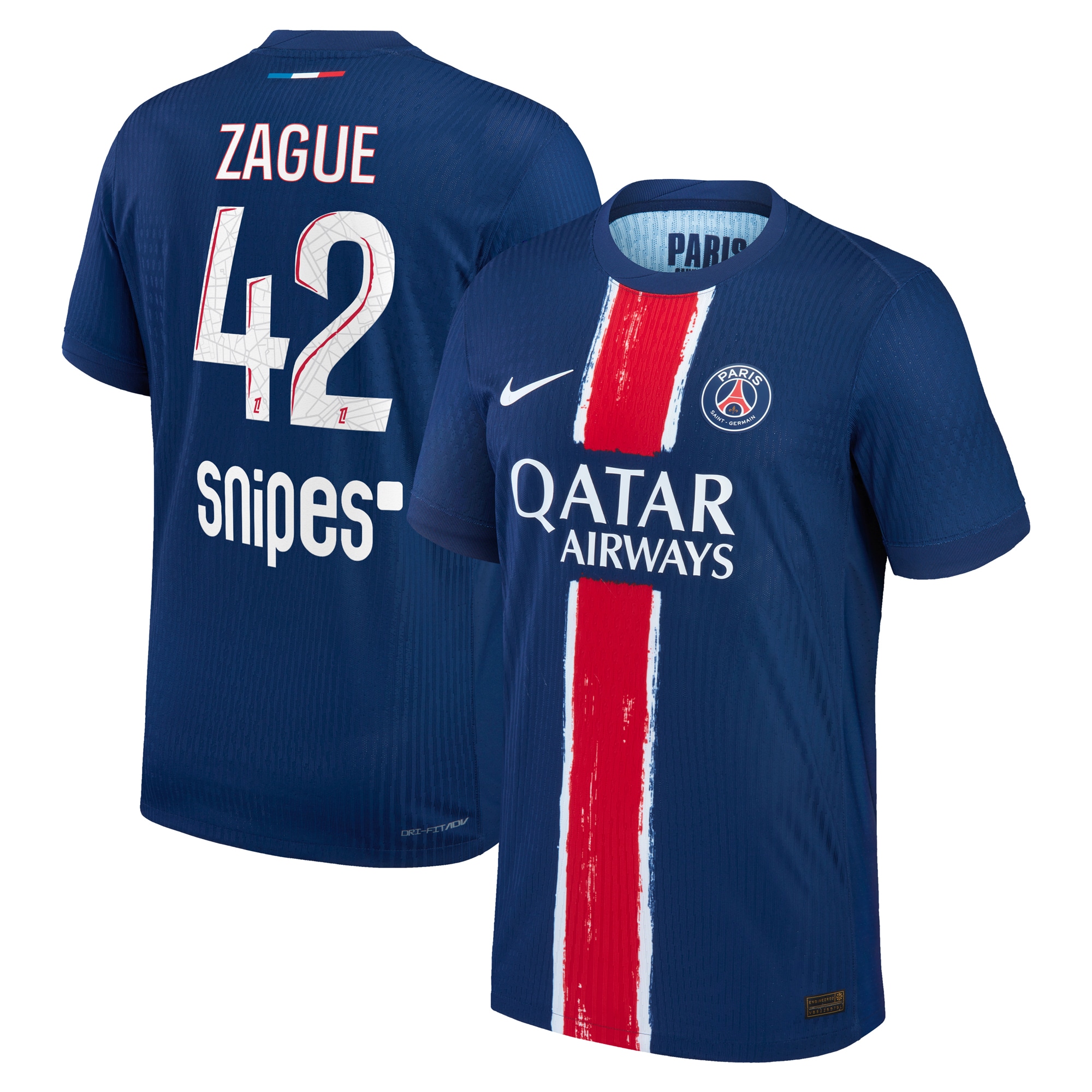 maillot domicile match psg nike dri-fit adv 2425 avec flocage zague 42 Série | Maillots et Vêtements PSG Exclusifs sur PSG Shop