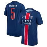 maillot domicile match psg nike dri-fit adv 2425 – enfant avec flocage de almeida 5 Série | Maillots et Vêtements PSG Exclusifs sur PSG Shop