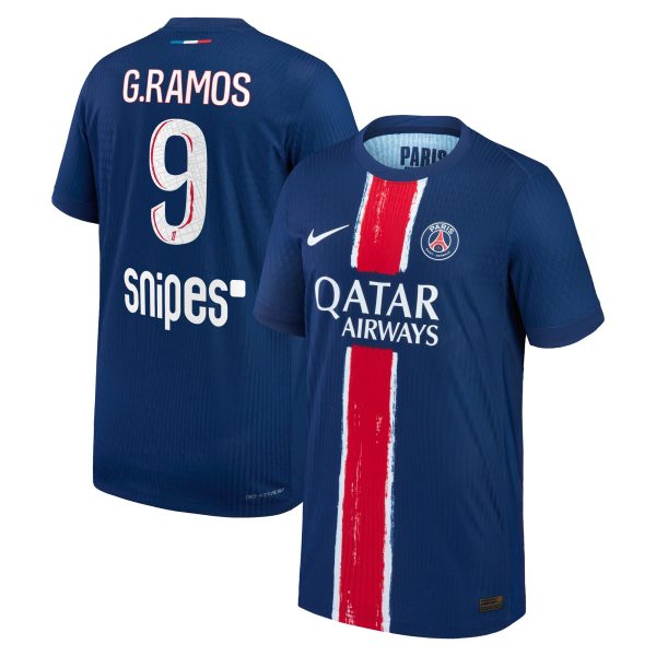 maillot domicile match psg nike dri-fit adv 2425 – enfant avec flocage g.ramos 9 Série | Maillots et Vêtements PSG Exclusifs sur PSG Shop