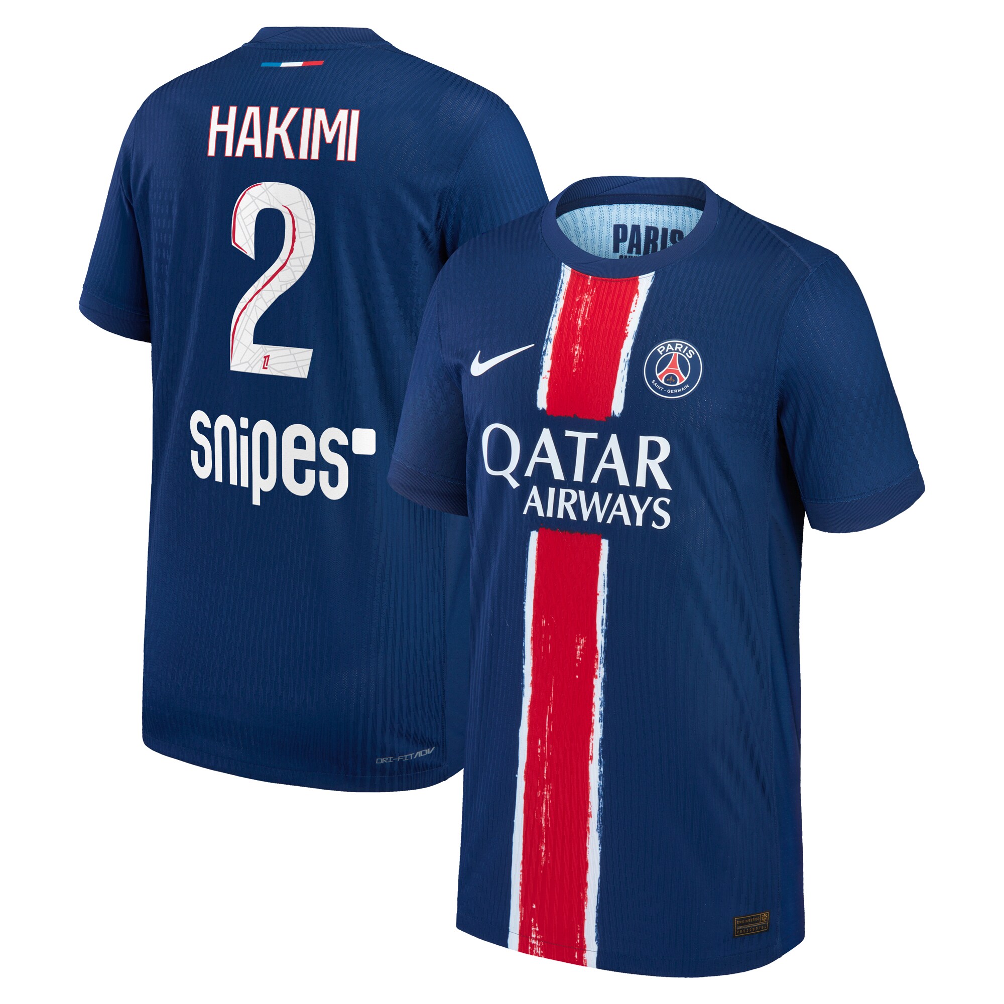 maillot domicile match psg nike dri-fit adv 2425 – enfant avec flocage hakimi 2 Série | Maillots et Vêtements PSG Exclusifs sur PSG Shop