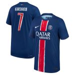 maillot domicile match psg nike dri-fit adv 2425 – enfant avec flocage karchaoui 7 Série | Maillots et Vêtements PSG Exclusifs sur PSG Shop