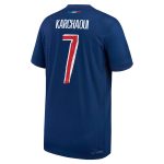 maillot domicile match psg nike dri-fit adv 2425 – enfant avec flocage karchaoui 7 Série | Maillots et Vêtements PSG Exclusifs sur PSG Shop