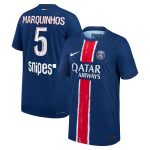 maillot domicile match psg nike dri-fit adv 2425 – enfant avec flocage marquinhos 5 Série | Maillots et Vêtements PSG Exclusifs sur PSG Shop