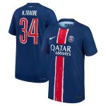 maillot domicile match psg nike dri-fit adv 2425 – enfant avec flocage n.traore 34 Série | Maillots et Vêtements PSG Exclusifs sur PSG Shop