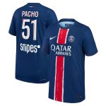 maillot domicile match psg nike dri-fit adv 2425 – enfant avec flocage pacho 51 Série | Maillots et Vêtements PSG Exclusifs sur PSG Shop
