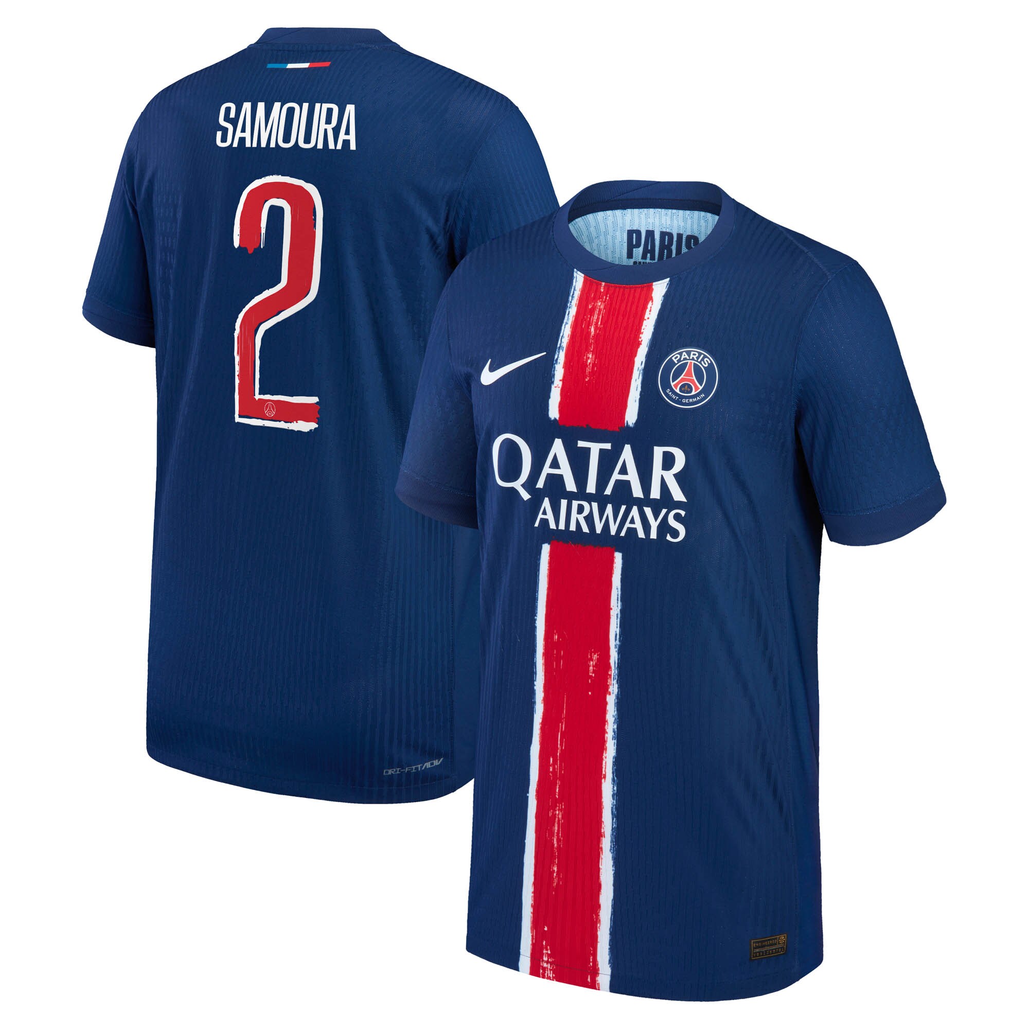 maillot domicile match psg nike dri-fit adv 2425 – enfant avec flocage samoura 2 Série | Maillots et Vêtements PSG Exclusifs sur PSG Shop