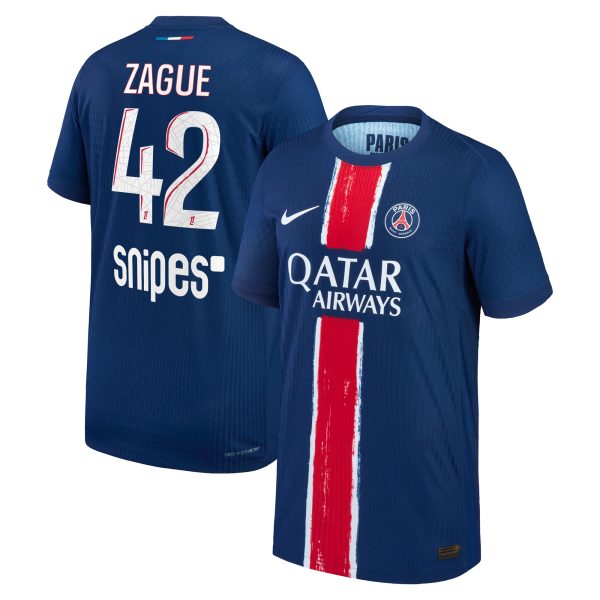 maillot domicile match psg nike dri-fit adv 2425 – enfant avec flocage zague 42 Série | Maillots et Vêtements PSG Exclusifs sur PSG Shop
