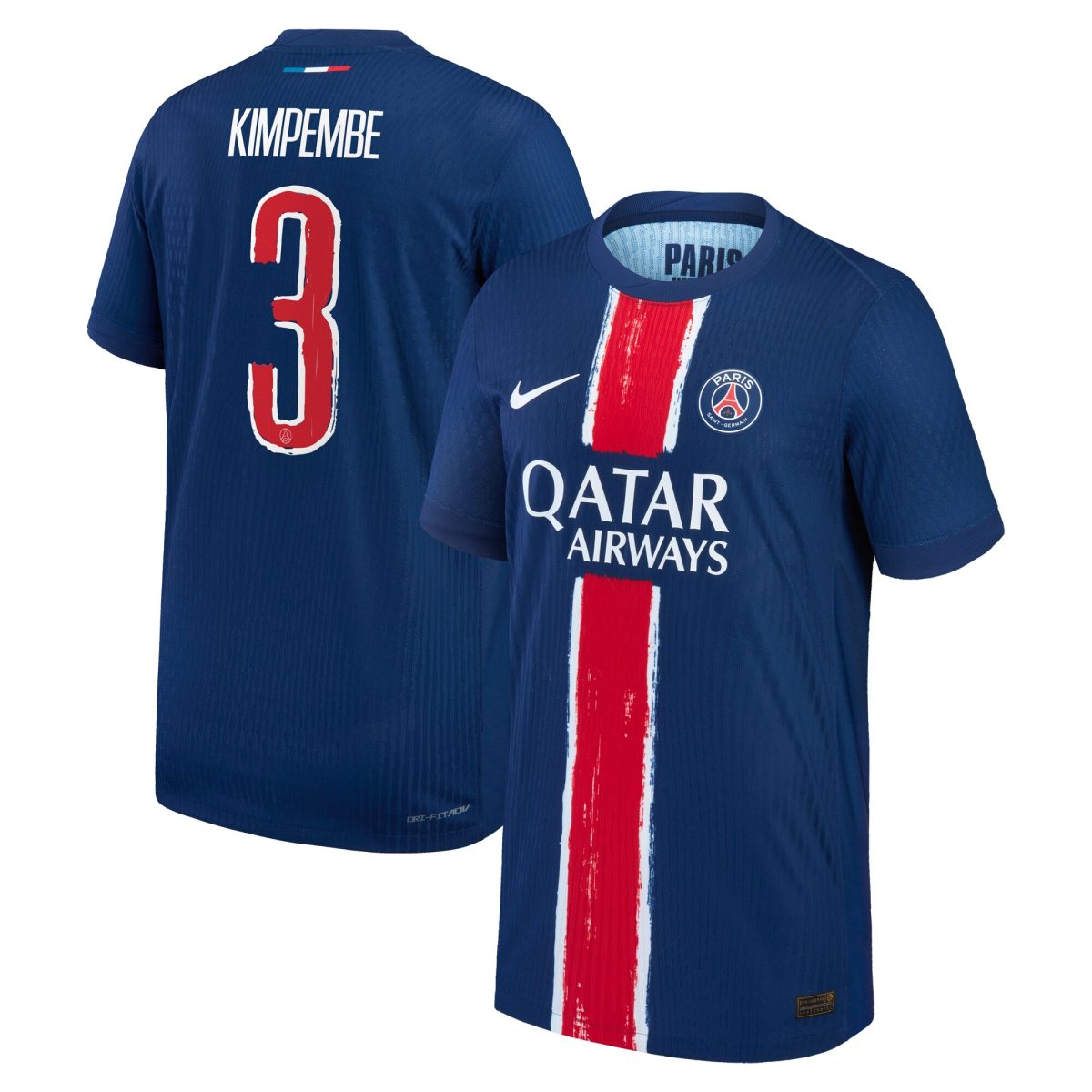 maillot domicile match psg nike dri-fit adv 2425 – enfant – flocage coupe kimpembe 3 Série | Maillots et Vêtements PSG Exclusifs sur PSG Shop
