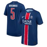 maillot domicile match psg nike dri-fit adv 2425 – enfant – flocage coupe marquinhos 5 Série | Maillots et Vêtements PSG Exclusifs sur PSG Shop