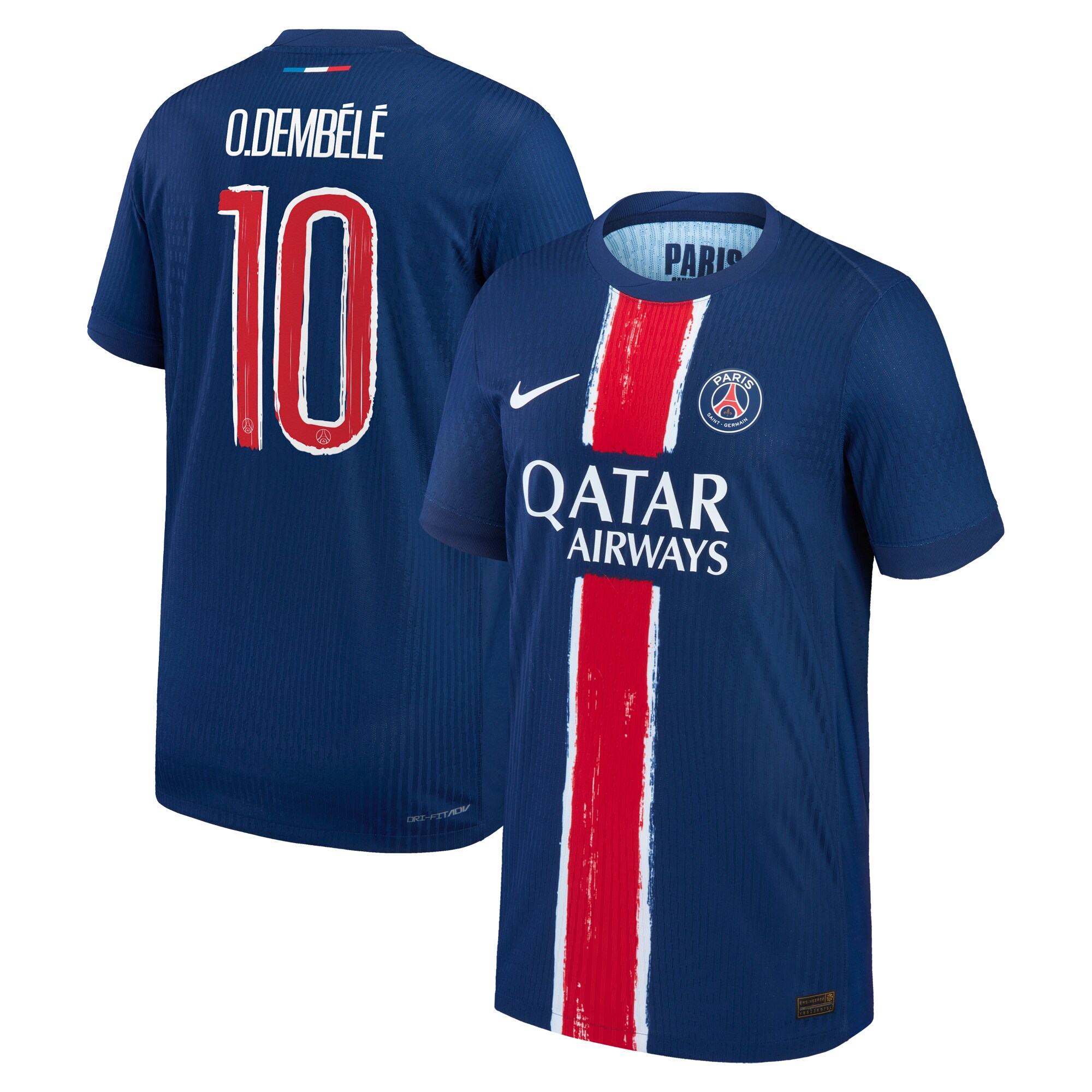maillot domicile match psg nike dri-fit adv 2425 – enfant – flocage coupe o.dembele 10 Série | Maillots et Vêtements PSG Exclusifs sur PSG Shop