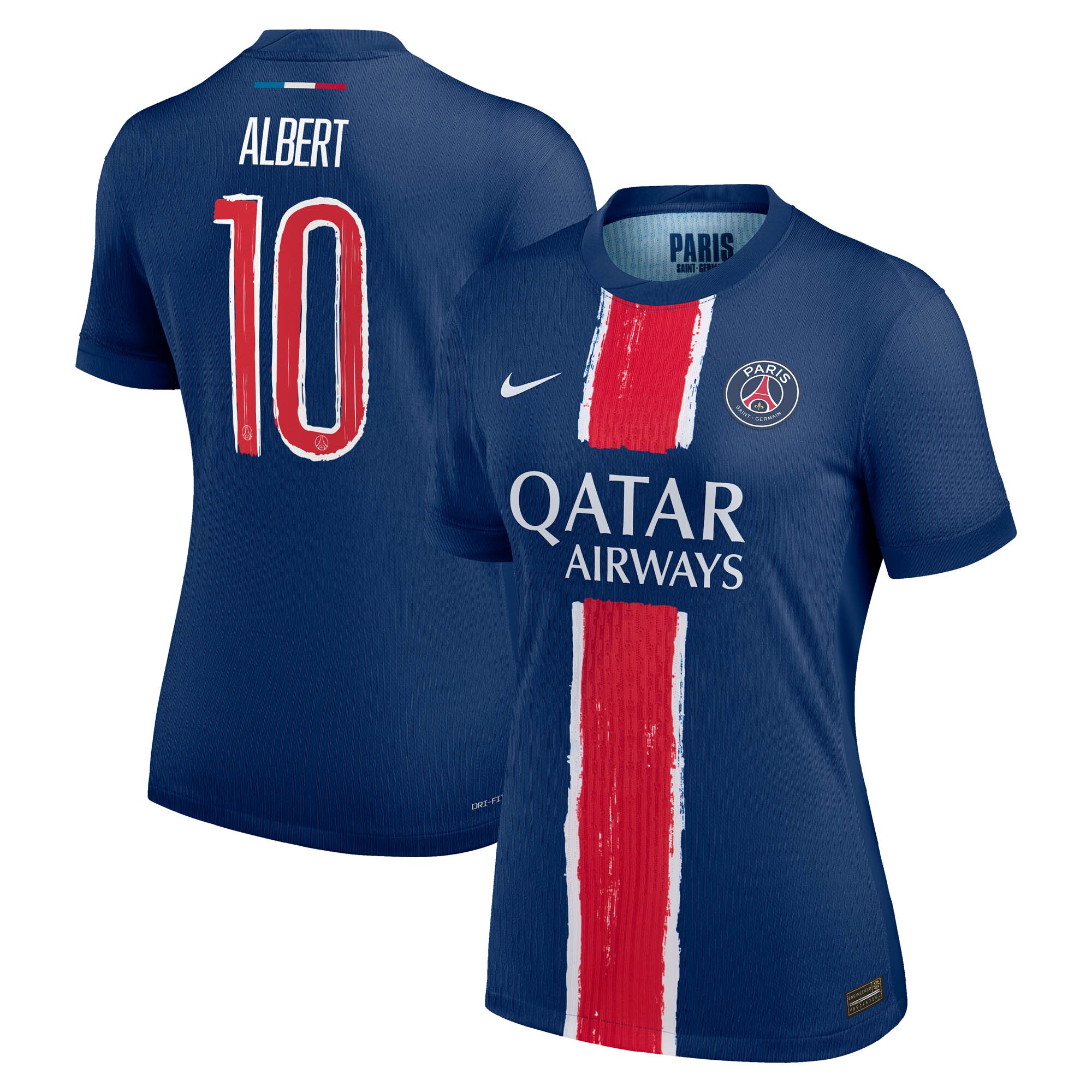 maillot domicile match psg nike dri-fit adv 2425 – femme avec flocage albert 10 Série | Maillots et Vêtements PSG Exclusifs sur PSG Shop