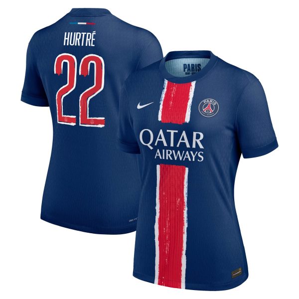 maillot domicile match psg nike dri-fit adv 2425 – femme avec flocage hurtre 22 Série | Maillots et Vêtements PSG Exclusifs sur PSG Shop