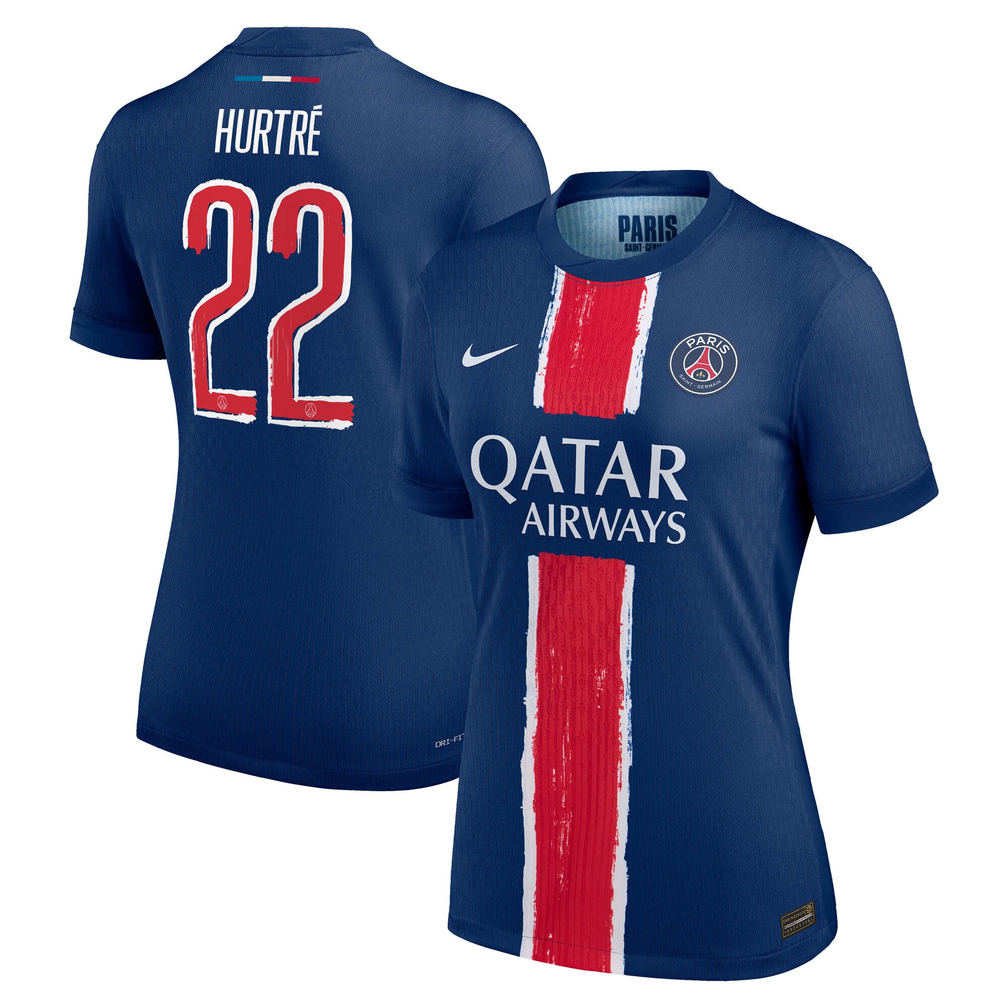 maillot domicile match psg nike dri-fit adv 2425 – femme avec flocage hurtre 22 Série | Maillots et Vêtements PSG Exclusifs sur PSG Shop