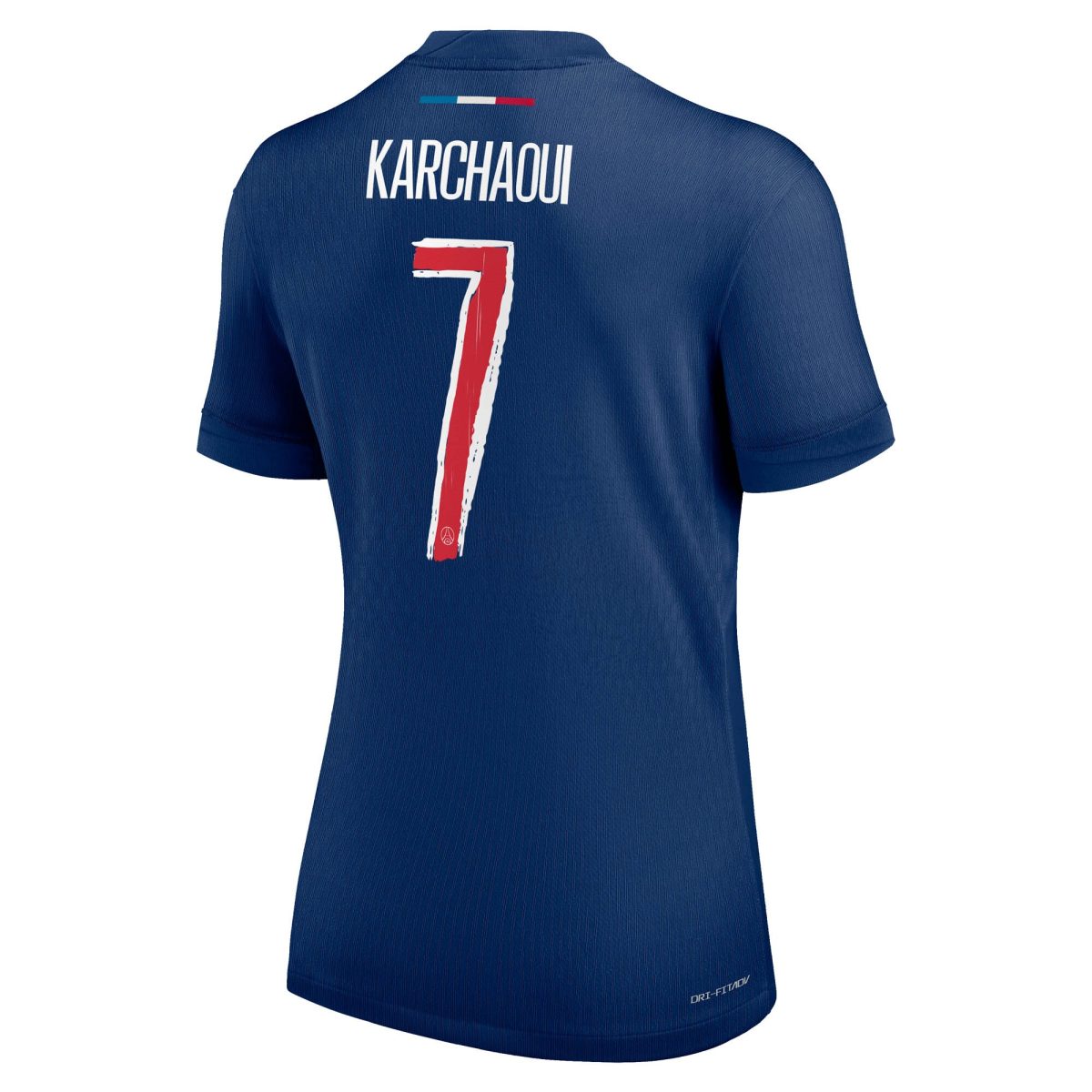 maillot domicile match psg nike dri-fit adv 2425 – femme avec flocage karchaoui 7 Série | Maillots et Vêtements PSG Exclusifs sur PSG Shop