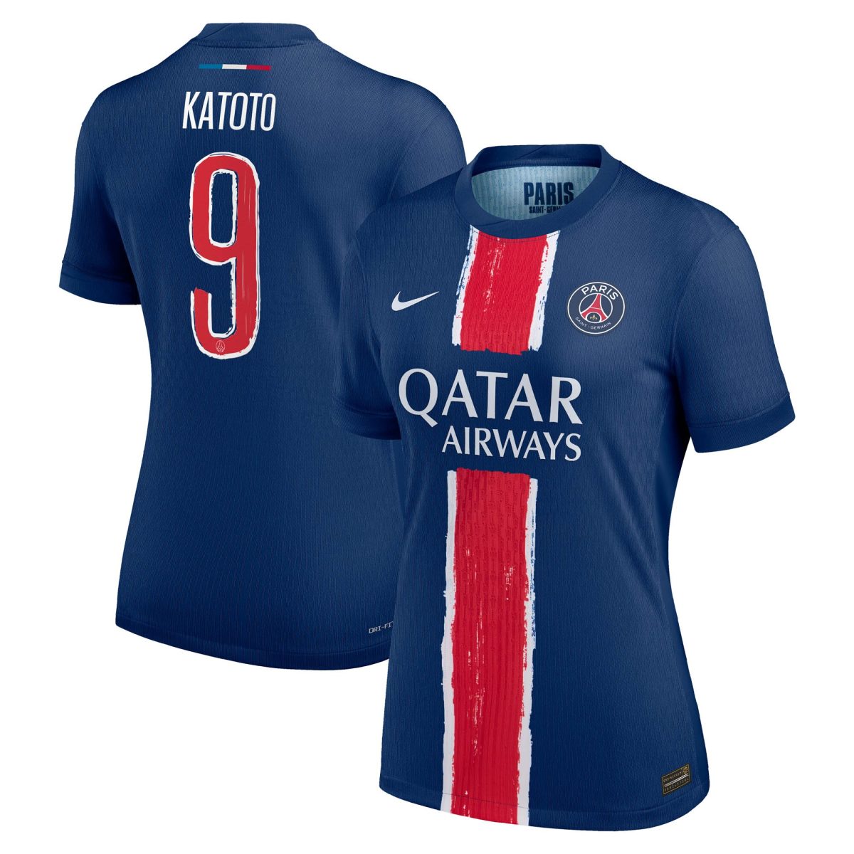 maillot domicile match psg nike dri-fit adv 2425 – femme avec flocage katoto 9 Série | Maillots et Vêtements PSG Exclusifs sur PSG Shop