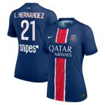 maillot domicile match psg nike dri-fit adv 2425 – femme avec flocage l.hernandez 21 Série | Maillots et Vêtements PSG Exclusifs sur PSG Shop
