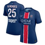maillot domicile match psg nike dri-fit adv 2425 – femme avec flocage n.mendes 25 Série | Maillots et Vêtements PSG Exclusifs sur PSG Shop
