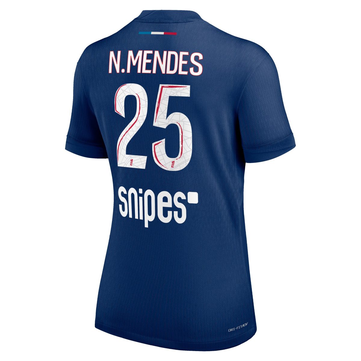 maillot domicile match psg nike dri-fit adv 2425 – femme avec flocage n.mendes 25 Série | Maillots et Vêtements PSG Exclusifs sur PSG Shop