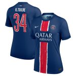 maillot domicile match psg nike dri-fit adv 2425 – femme avec flocage n.traore 34 Série | Maillots et Vêtements PSG Exclusifs sur PSG Shop