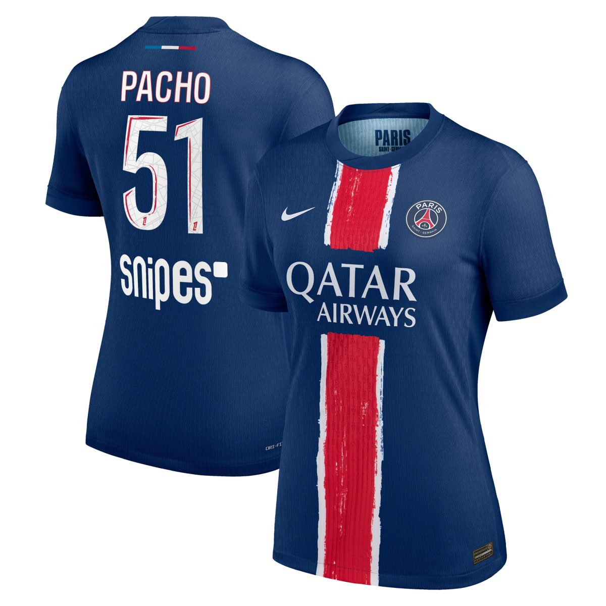 maillot domicile match psg nike dri-fit adv 2425 – femme avec flocage pacho 51 Série | Maillots et Vêtements PSG Exclusifs sur PSG Shop
