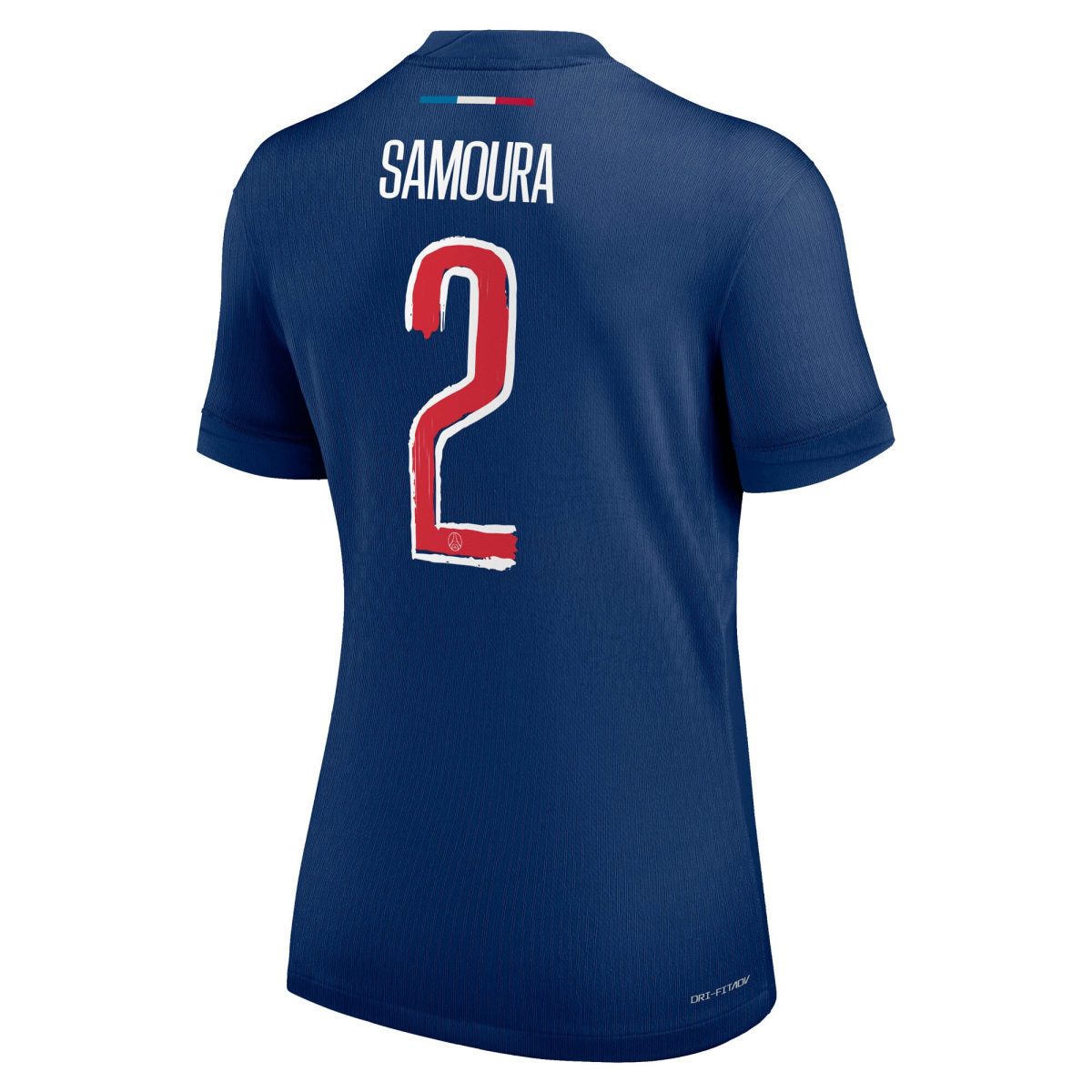 maillot domicile match psg nike dri-fit adv 2425 – femme avec flocage samoura 2 Série | Maillots et Vêtements PSG Exclusifs sur PSG Shop