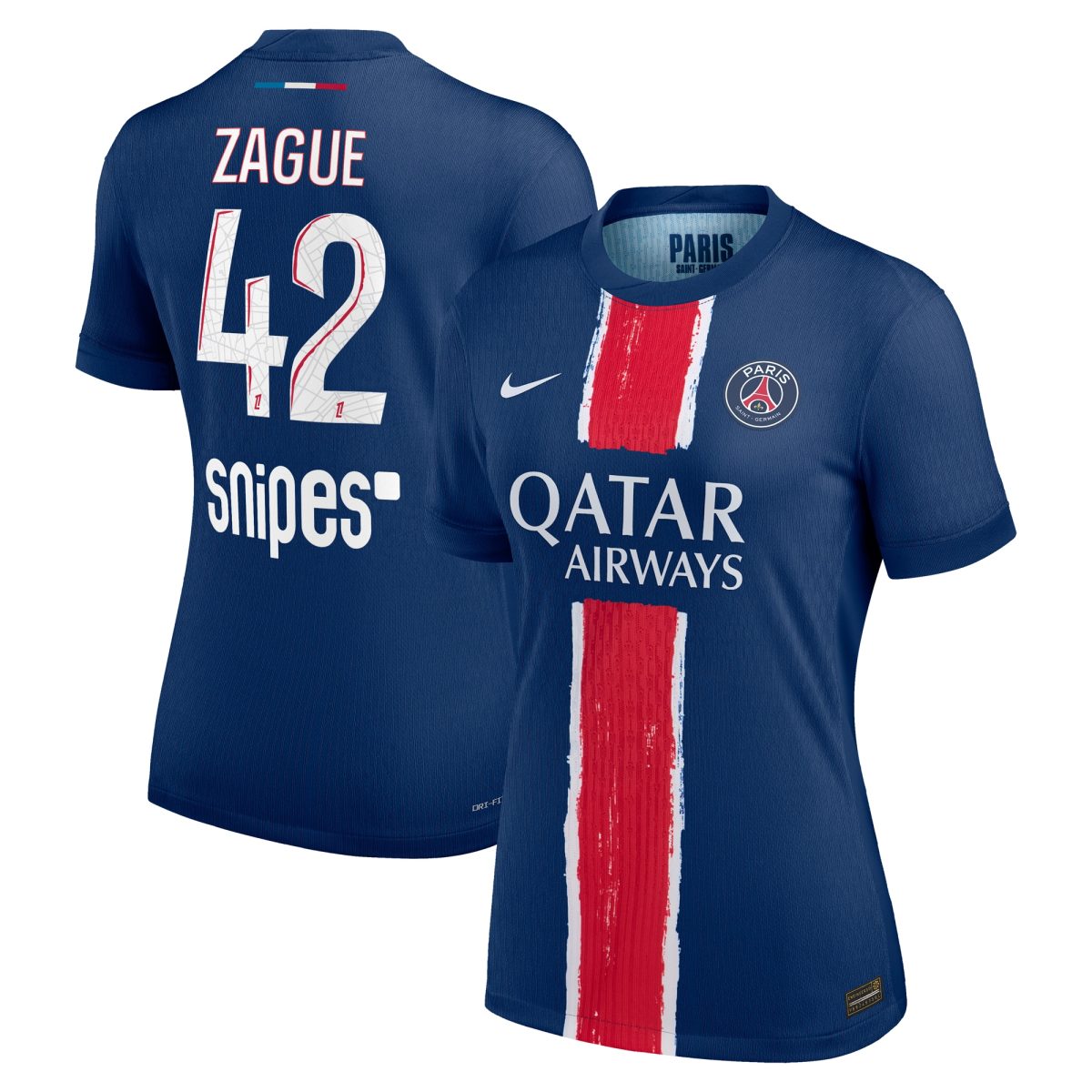 maillot domicile match psg nike dri-fit adv 2425 – femme avec flocage zague 42 Série | Maillots et Vêtements PSG Exclusifs sur PSG Shop