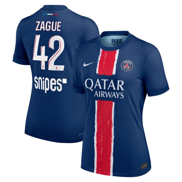 maillot domicile match psg nike dri-fit adv 2425 – femme avec flocage zague 42 Série | Maillots et Vêtements PSG Exclusifs sur PSG Shop
