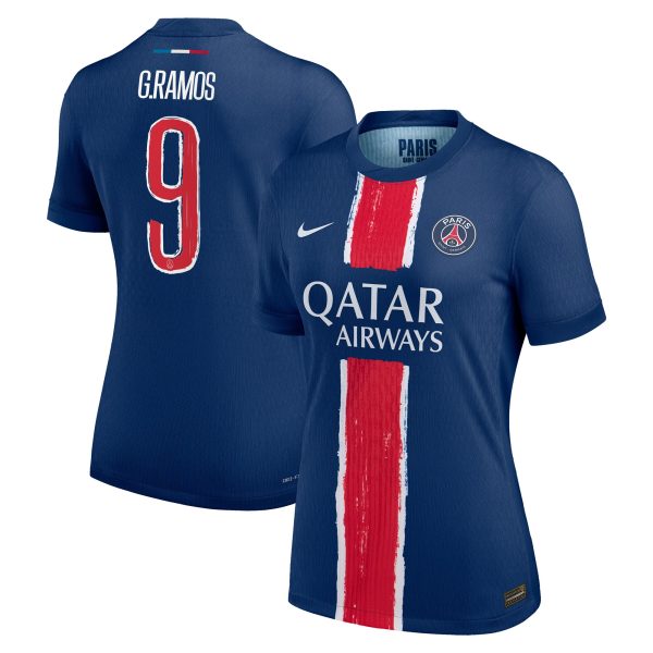 maillot domicile match psg nike dri-fit adv 2425 – femme – flocage coupe g.ramos 9 Série | Maillots et Vêtements PSG Exclusifs sur PSG Shop