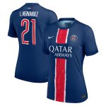 maillot domicile match psg nike dri-fit adv 2425 – femme – flocage coupe l.hernandez 21 Série | Maillots et Vêtements PSG Exclusifs sur PSG Shop
