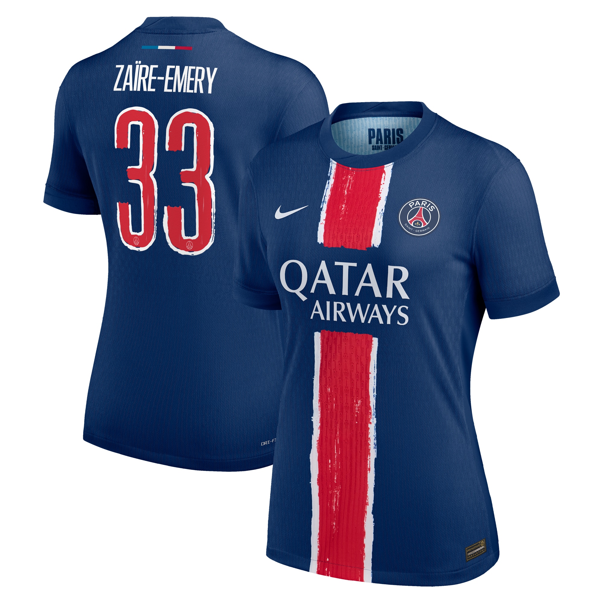 maillot domicile match psg nike dri-fit adv 2425 – femme – flocage coupe zaire-emery 33 Série | Maillots et Vêtements PSG Exclusifs sur PSG Shop
