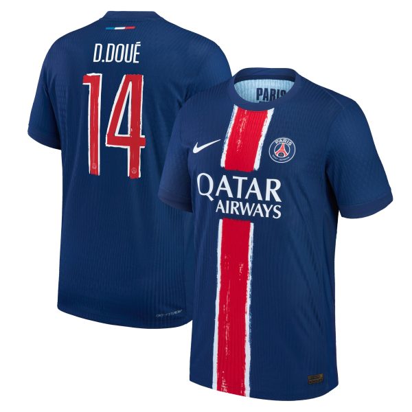 maillot domicile match psg nike dri-fit adv 2425 – flocage coupe d.doue 14 Série | Maillots et Vêtements PSG Exclusifs sur PSG Shop