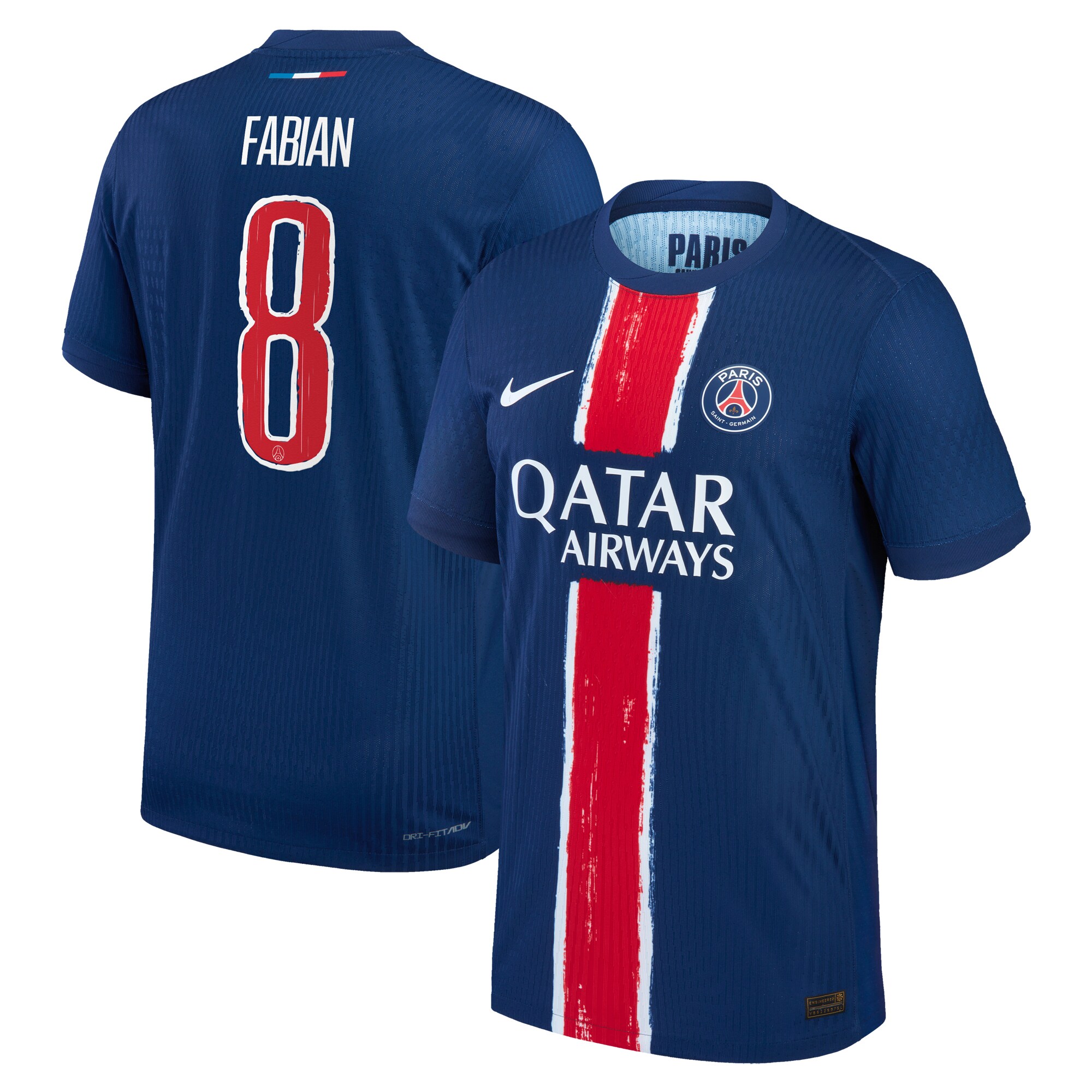maillot domicile match psg nike dri-fit adv 2425 – flocage coupe fabian 8 Série | Maillots et Vêtements PSG Exclusifs sur PSG Shop