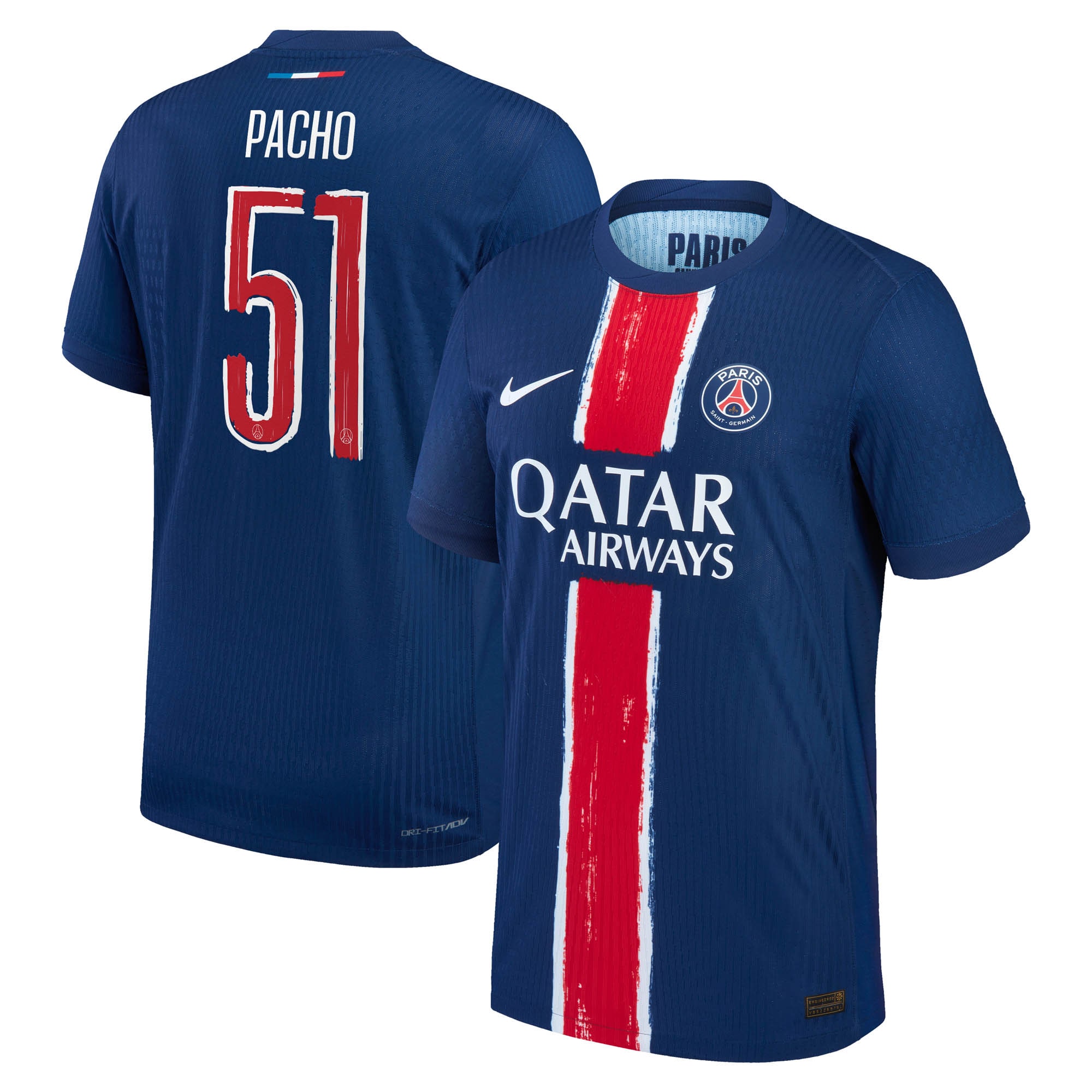 maillot domicile match psg nike dri-fit adv 2425 – flocage coupe pacho 51 Série | Maillots et Vêtements PSG Exclusifs sur PSG Shop